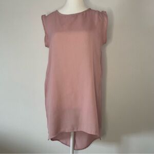 Tunic Shirt Sleeveless High Low Mauve Love At First Sight Women’s Medium Office